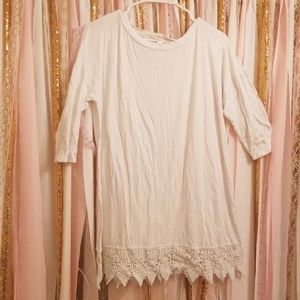 Long sleeve white tunic